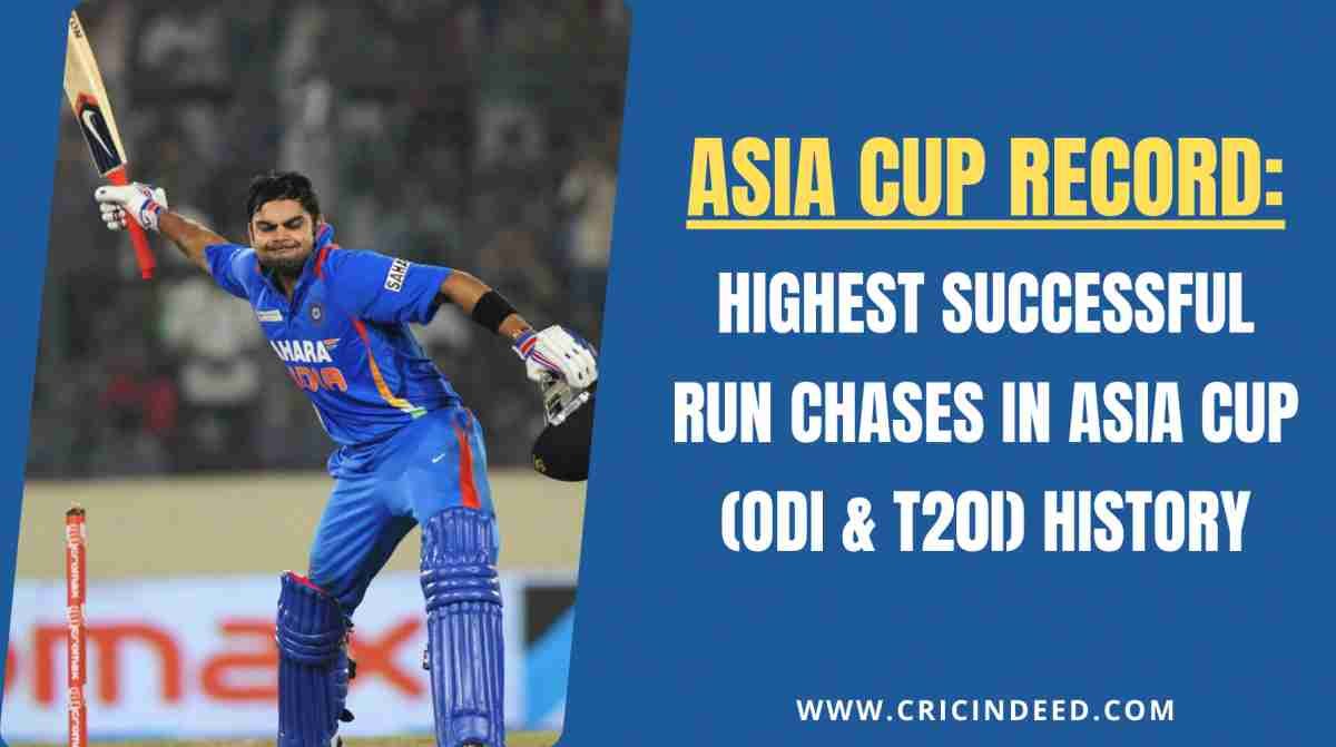 Highest Successful Run Chases in Asia Cup (ODI & T20I) History