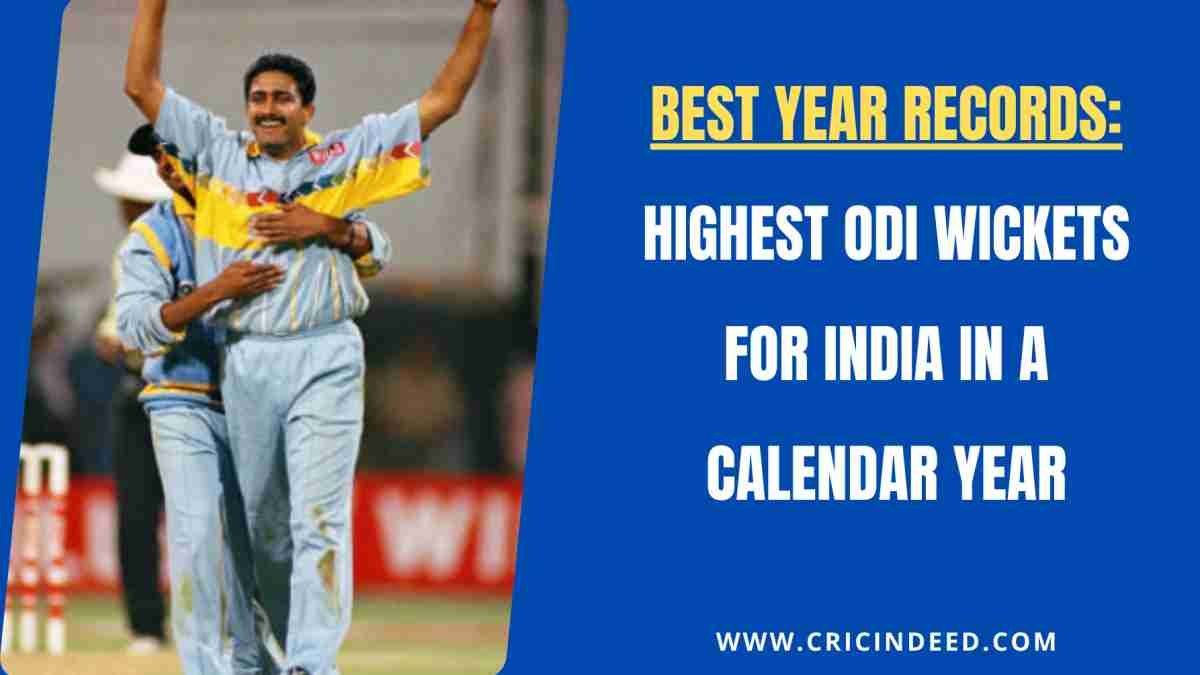 Most ODI Wickets for India in a Calendar Year