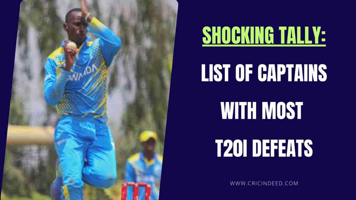 Most T20I Losses as Captains