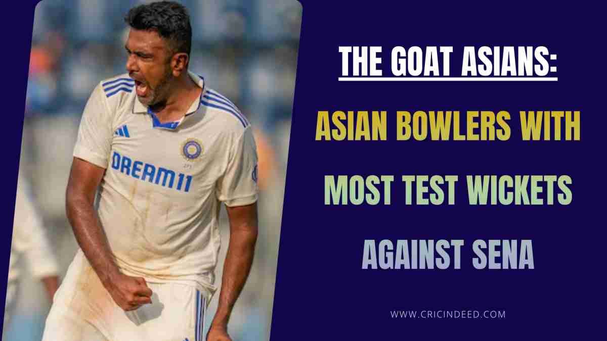 Most Test Wickets by Asian Bowlers Against SENA Teams