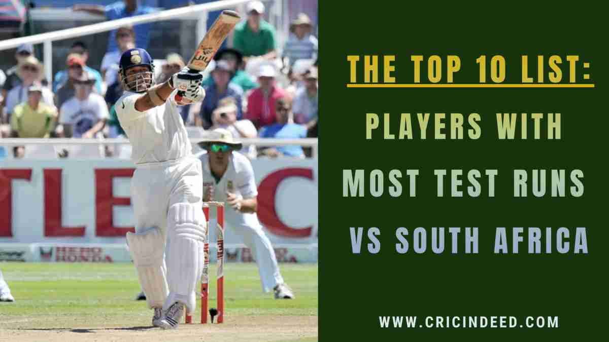 Most Test Runs Against South Africa