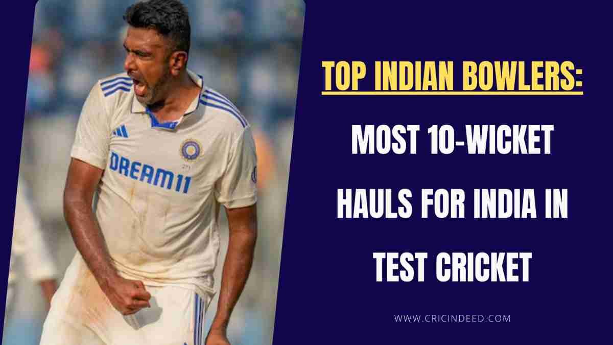Most 10-Wicket Hauls for India in Test Cricket