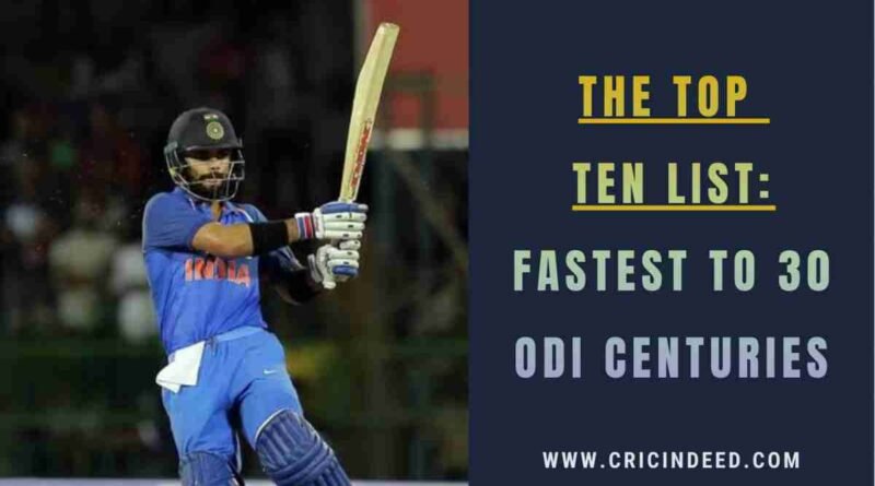 virat kohli 30 odi 100s
