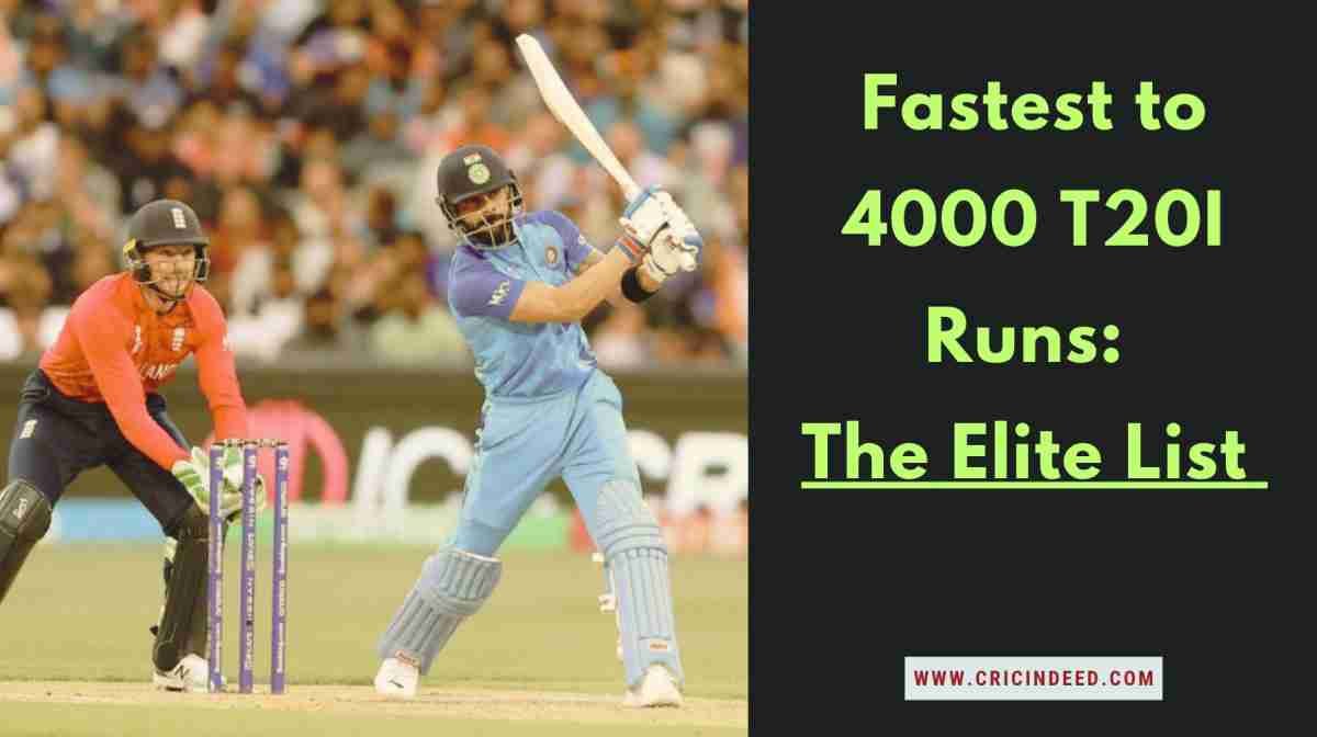 Fastest to 4000 T20I Runs