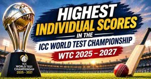 Highest Individual Scores in the ICC World Test Championship (WTC) 2025-2027