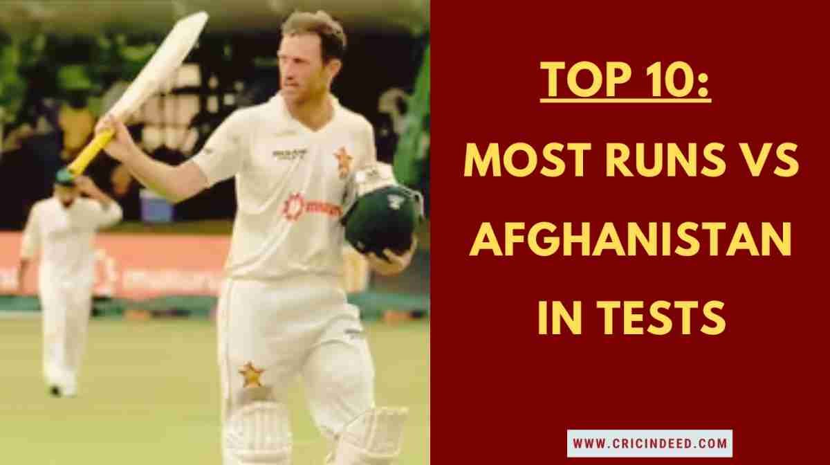 Most Test Runs Against Afghanistan
