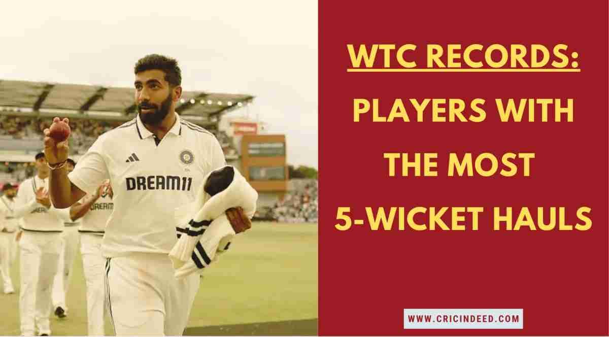 Most Five-Wicket Hauls in WTC History