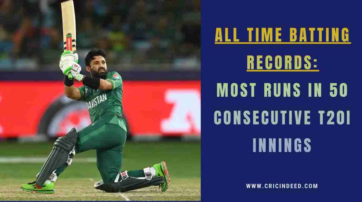 Most Runs in 50 Consecutive T20I Innings