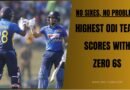 Sri lanka scored 345 runs without hitting a single six