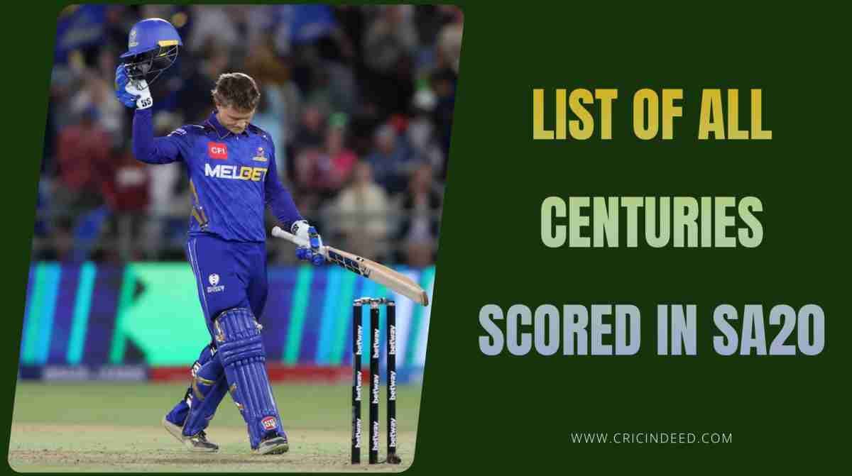 List of All SA20 Centuries: Every Hundred Scored (2023-2026)