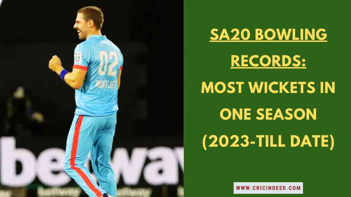SA20 Stats: Most Wickets in a Single Season
