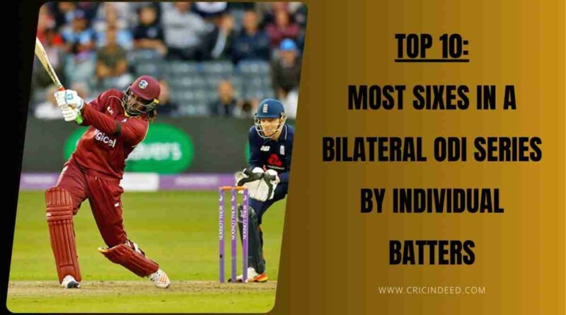 Gayle hit 39 sixes in a single odi series against england
