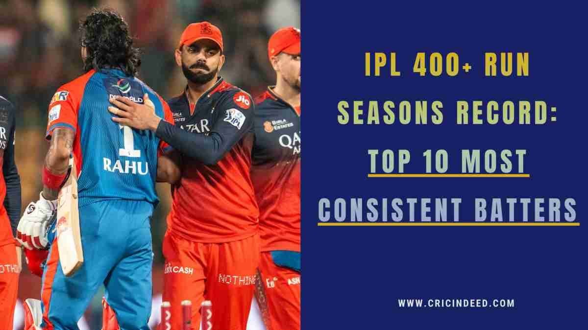 Most Seasons with 400+ Runs in IPL