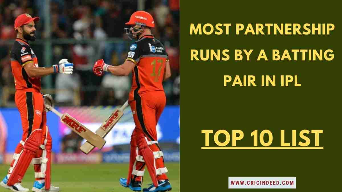 Most Partnership Runs in IPL