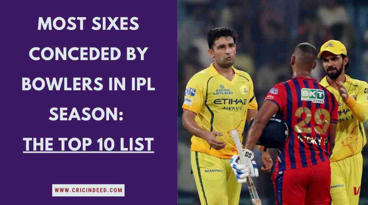 Most Sixes Conceded by Bowlers in IPL Season