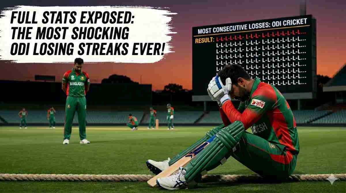 Most Consecutive Losses in ODI