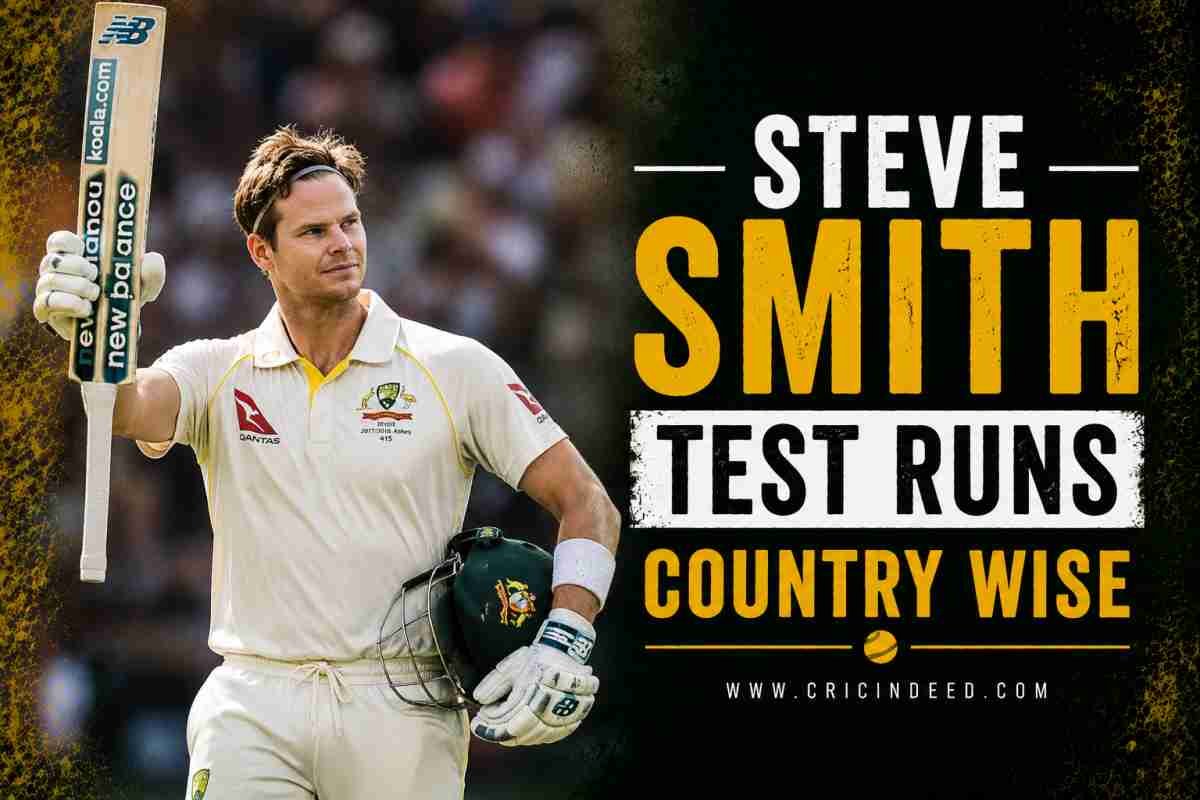 Steve Smith Runs by Country in Test