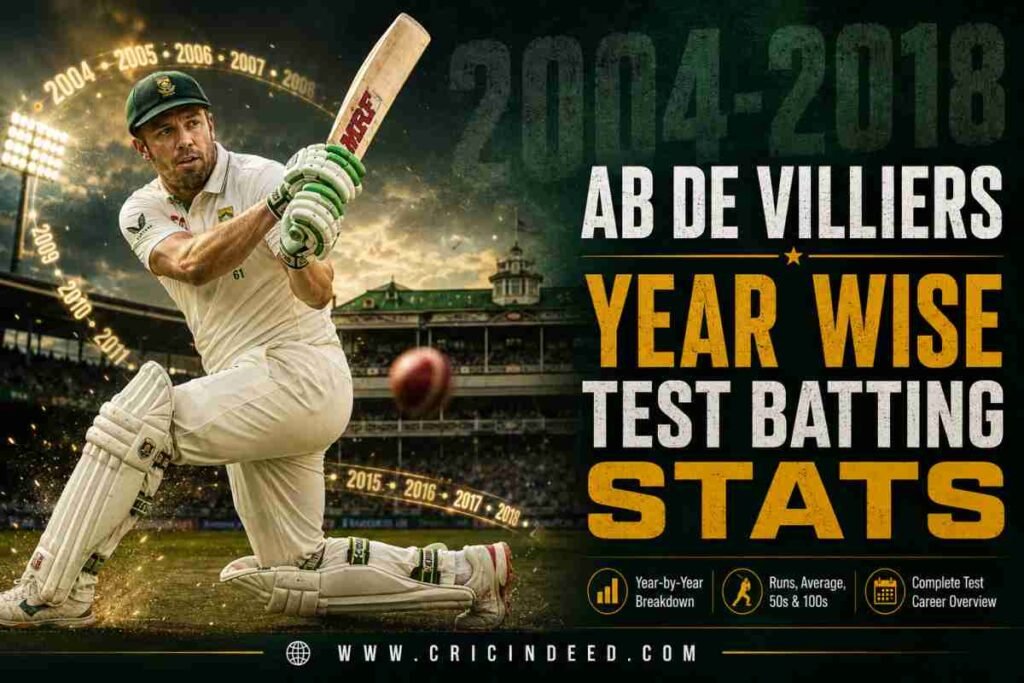 AB de Villiers Runs by Year in Test Cricket