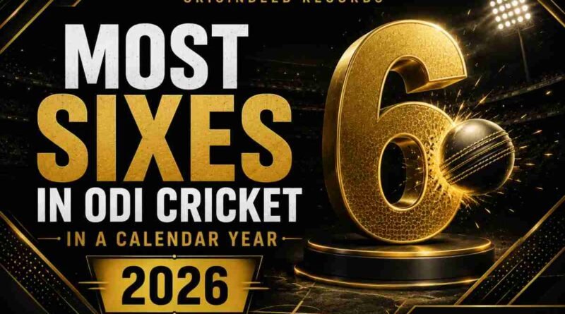 Most Sixes in 2026 in ODI