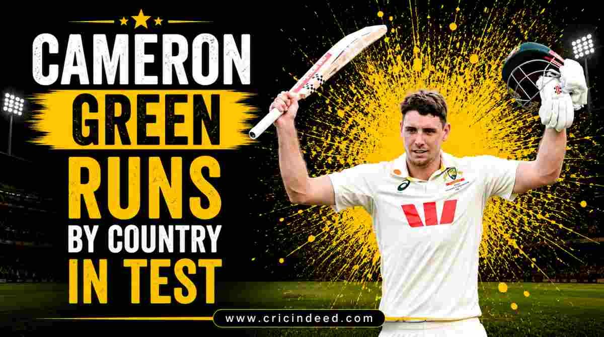 Cameron Green Runs by Country in Test
