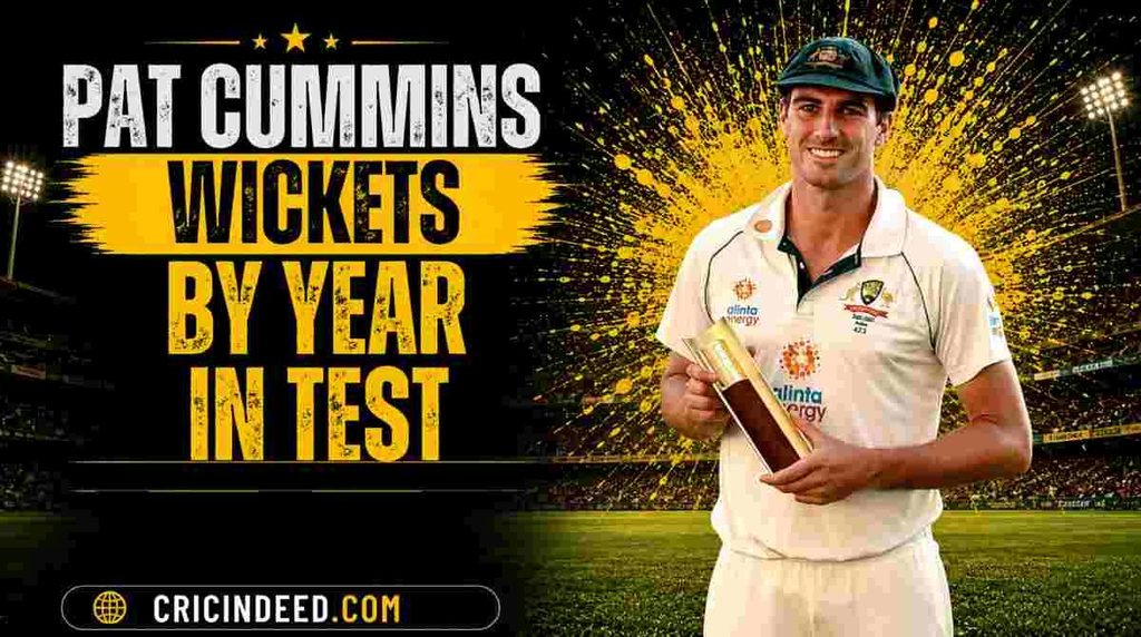 Pat Cummins Wickets by Year in Test