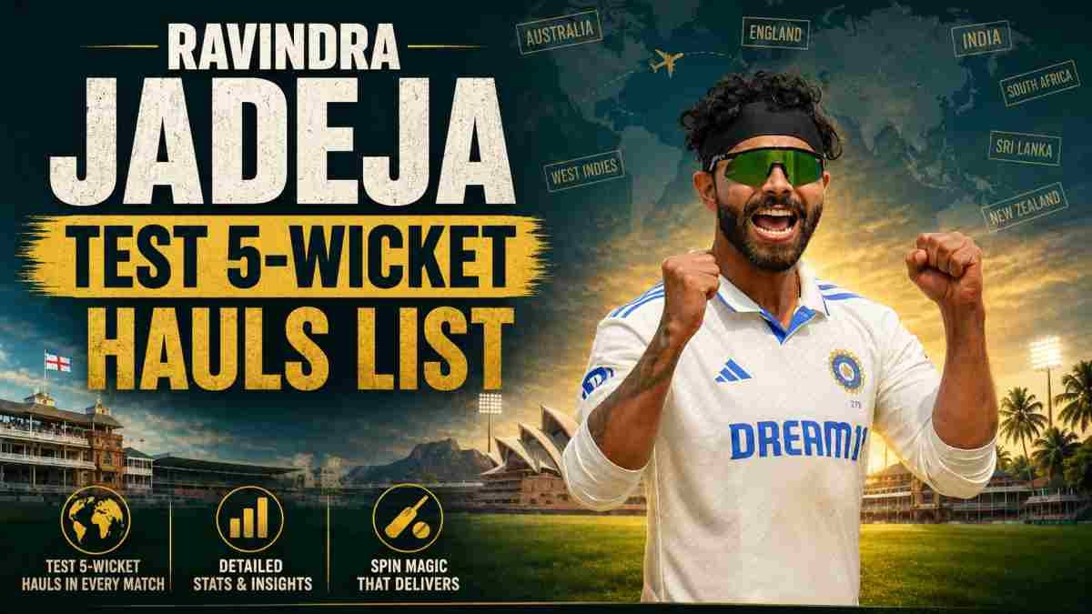 Ravindra Jadeja Test 5-Wicket Hauls List