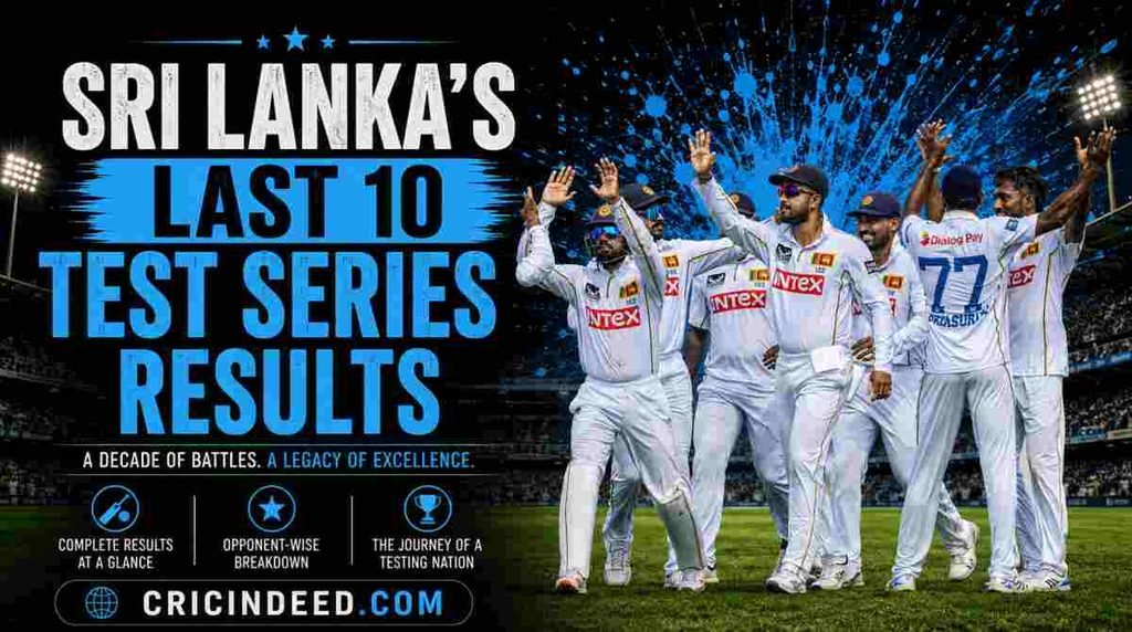 Sri Lanka's Last 10 Test Series Results