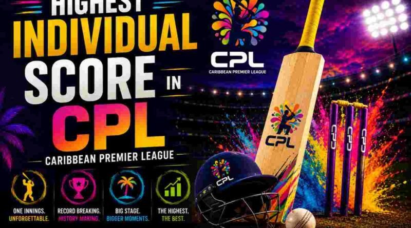 Highest Individual Score in CPL Highest Individual Score in CPL