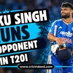 Rinku Singh Runs by Opponent in T20I