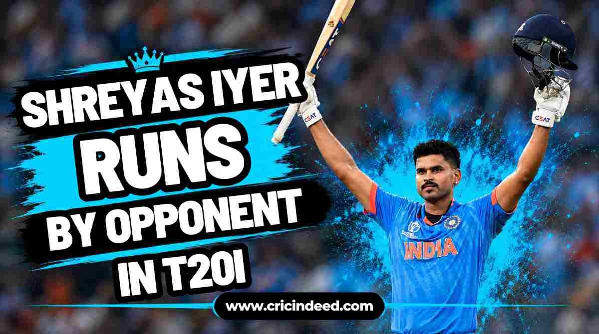 Shreyas Iyer Runs by Opponent in T20I
