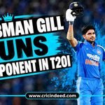 Shubman Gill Runs by Opponent in T20I