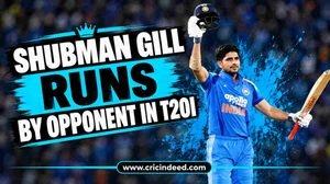 Shubman Gill Runs by Opponent in T20I