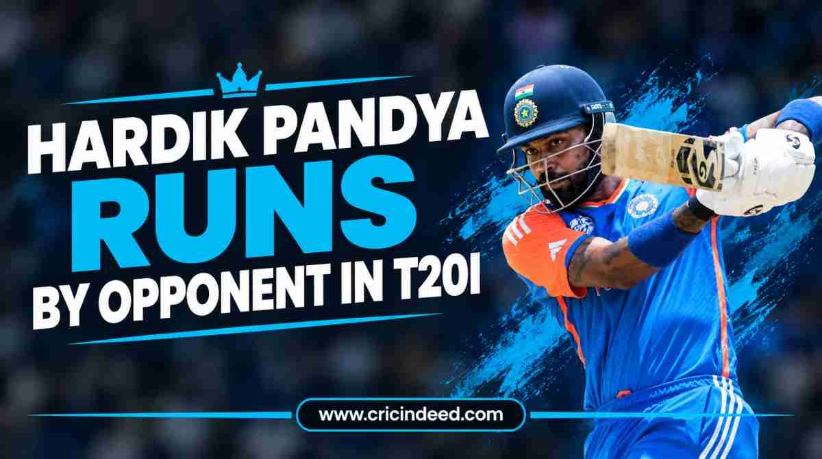 Hardik Pandya Runs by Opponent in T20I