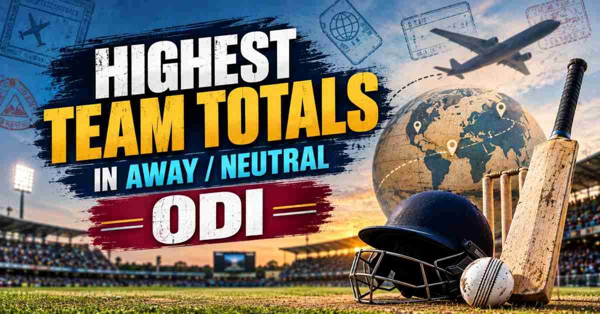 Highest Team Totals in Away/Neutral ODI
