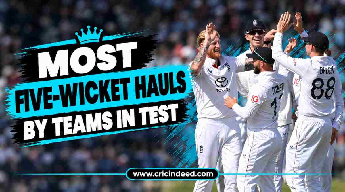 Most Five-Wicket Hauls by Teams in Test