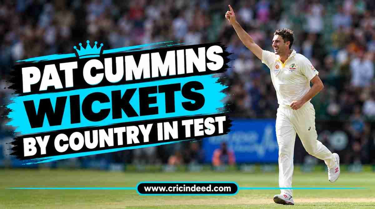 Pat Cummins Wickets by Country in Test